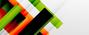 Gölge çizgileri, modern formlar, dikdörtgenler, kareler ve akışkan eğimlere sahip geometrik soyut arkaplanlar. Parlak renkli çizgiler serin arkaplanlar