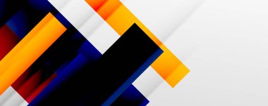 Gölge çizgileri, modern formlar, dikdörtgenler, kareler ve akışkan eğimlere sahip geometrik soyut arkaplanlar. Parlak renkli çizgiler serin arkaplanlar