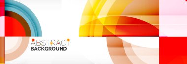 Yuvarlak şekiller, üçgenler ve daireler. Modern soyut arkaplan