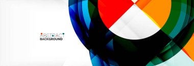 Yuvarlak şekiller, üçgenler ve daireler. Modern soyut arkaplan