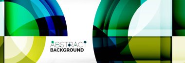 Yuvarlak şekiller, üçgenler ve daireler. Modern soyut arkaplan