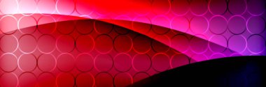 Akışkan gradyan neon renk dalgaları, vektör soyut arkaplan