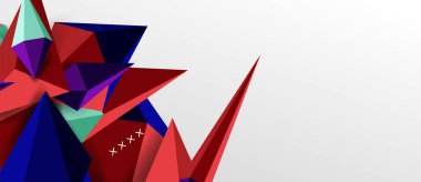 3d düşük poli soyut arka plan vektör çizimi