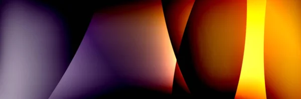 Gradiente de fluido ondas de color neón, vector de fondo abstracto — Vector de stock