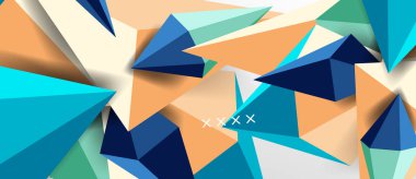 3d düşük poli soyut arka plan vektör çizimi