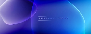 Vektör soyut arkaplan - sıvı kabarcıklar, gölgeler ve ışık efektleri ile sıvı gradyan şekiller. Metin için parlak tasarım şablonu