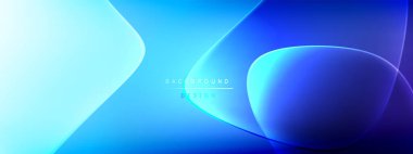 Vektör soyut arkaplan - sıvı kabarcıklar, gölgeler ve ışık efektleri ile sıvı gradyan şekiller. Metin için parlak tasarım şablonu