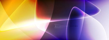 Vektör soyut arkaplan - sıvı kabarcıklar, gölgeler ve ışık efektleri ile sıvı gradyan şekiller. Metin için parlak tasarım şablonu