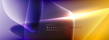 Vektör soyut arkaplan - sıvı kabarcıklar, gölgeler ve ışık efektleri ile sıvı gradyan şekiller. Metin için parlak tasarım şablonu