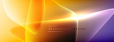 Vektör soyut arkaplan - sıvı kabarcıklar, gölgeler ve ışık efektleri ile sıvı gradyan şekiller. Metin için parlak tasarım şablonu