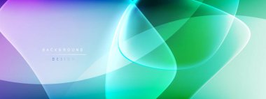 Vektör soyut arkaplan - sıvı kabarcıklar, gölgeler ve ışık efektleri ile sıvı gradyan şekiller. Metin için parlak tasarım şablonu