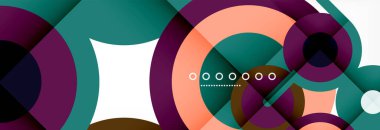 Kapaklar, afişler, el ilanları ve posterler ve diğer şablonlar için çemberler ve çizgiler soyut arkaplan