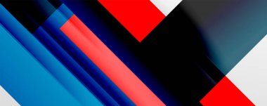 Gölge çizgileri, modern formlar, dikdörtgenler, kareler ve akışkan eğimlere sahip geometrik soyut arkaplanlar. Parlak renkli çizgiler serin arkaplanlar