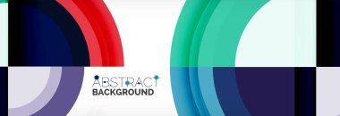 Yuvarlak şekiller, üçgenler ve daireler. Modern soyut arkaplan