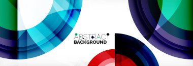 Yuvarlak şekiller, üçgenler ve daireler. Modern soyut arkaplan