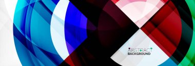 Yuvarlak şekiller, üçgenler ve daireler. Modern soyut arkaplan