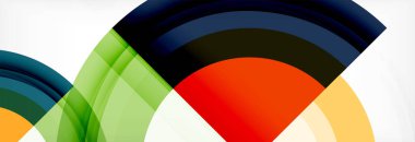 Yuvarlak şekiller, üçgenler ve daireler. Modern soyut arkaplan