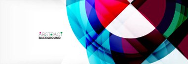 Yuvarlak şekiller, üçgenler ve daireler. Modern soyut arkaplan