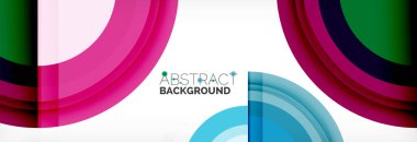 Yuvarlak şekiller, üçgenler ve daireler. Modern soyut arkaplan