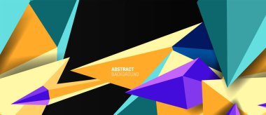 3d düşük poli soyut arka plan vektör çizimi