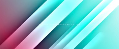 Dinamik diyagonal çizgileri olan akışkan eğimler soyut arkaplan. Dinamik ışık ve gölge efektleriyle parlak renkler. Vektör duvar kağıdı veya poster