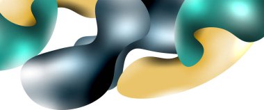 Kabarcıklar soyut arkaplan. Beyaz vektör şablonunda sıvı sıçramaları