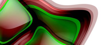 Çemberler ve baloncuklar soyut arka plan. Web pankartı, uygulama veya poster için sıvı yuvarlak şekiller