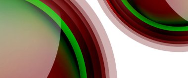 Çemberler ve baloncuklar soyut arka plan. Web pankartı, uygulama veya poster için sıvı yuvarlak şekiller