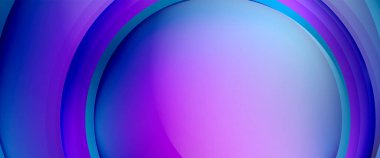 Çemberler ve baloncuklar soyut arka plan. Web pankartı, uygulama veya poster için sıvı yuvarlak şekiller