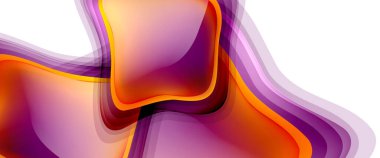 Çemberler ve baloncuklar soyut arka plan. Web pankartı, uygulama veya poster için sıvı yuvarlak şekiller