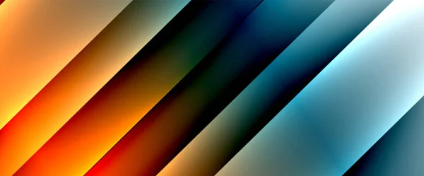 Gradienti fluidi con linee diagonali dinamiche sfondo astratto. Colori vivaci con effetti dinamici di luce e ombra. Carta da parati vettoriale o poster — Vettoriale Stock