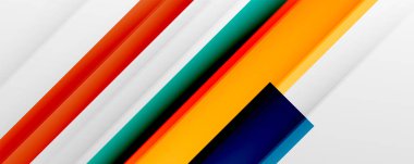 Gölge çizgileri, modern formlar, dikdörtgenler, kareler ve akışkan eğimlere sahip geometrik soyut arkaplanlar. Parlak renkli çizgiler serin arkaplanlar