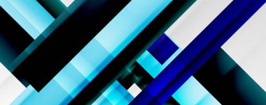 Gölge çizgileri, modern formlar, dikdörtgenler, kareler ve akışkan eğimlere sahip geometrik soyut arkaplanlar. Parlak renkli çizgiler serin arkaplanlar