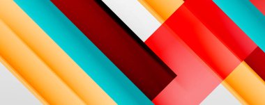 Gölge çizgileri, modern formlar, dikdörtgenler, kareler ve akışkan eğimlere sahip geometrik soyut arkaplanlar. Parlak renkli çizgiler serin arkaplanlar