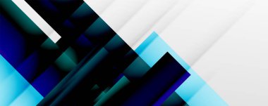 Gölge çizgileri, modern formlar, dikdörtgenler, kareler ve akışkan eğimlere sahip geometrik soyut arkaplanlar. Parlak renkli çizgiler serin arkaplanlar