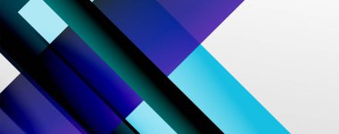 Gölge çizgileri, modern formlar, dikdörtgenler, kareler ve akışkan eğimlere sahip geometrik soyut arkaplanlar. Parlak renkli çizgiler serin arkaplanlar