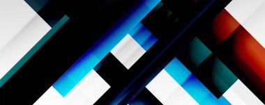 Gölge çizgileri, modern formlar, dikdörtgenler, kareler ve akışkan eğimlere sahip geometrik soyut arkaplanlar. Parlak renkli çizgiler serin arkaplanlar