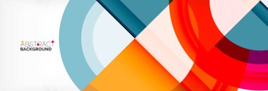 Yuvarlak şekiller, üçgenler ve daireler. Modern soyut arkaplan