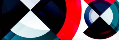 Yuvarlak şekiller, üçgenler ve daireler. Modern soyut arkaplan