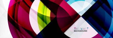 Yuvarlak şekiller, üçgenler ve daireler. Modern soyut arkaplan