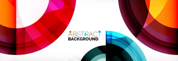 Round shapes, triangles and circles. Modern abstract background — Stock Vector