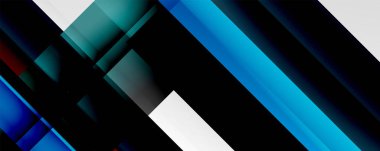 Gölge çizgileri, modern formlar, dikdörtgenler, kareler ve akışkan eğimlere sahip geometrik soyut arkaplanlar. Parlak renkli çizgiler serin arkaplanlar