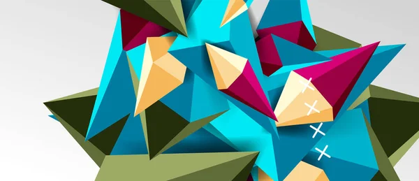 3d low poly abstrakte Form Hintergrund Vektor Illustration — Stockvektor