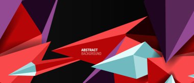 3d düşük poli soyut arka plan vektör çizimi