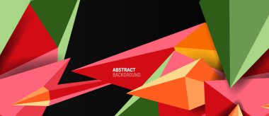 3d düşük poli soyut arka plan vektör çizimi