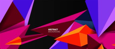 3d düşük poli soyut arka plan vektör çizimi