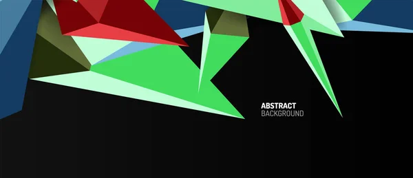 3d baja poli abstracta forma fondo vector ilustración — Vector de stock