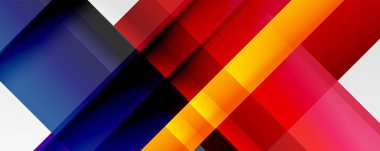 Gölge çizgileri, modern formlar, dikdörtgenler, kareler ve akışkan eğimlere sahip geometrik soyut arkaplanlar. Parlak renkli çizgiler serin arkaplanlar