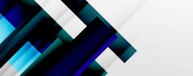 Gölge çizgileri, modern formlar, dikdörtgenler, kareler ve akışkan eğimlere sahip geometrik soyut arkaplanlar. Parlak renkli çizgiler serin arkaplanlar