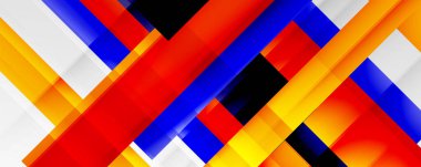 Gölge çizgileri, modern formlar, dikdörtgenler, kareler ve akışkan eğimlere sahip geometrik soyut arkaplanlar. Parlak renkli çizgiler serin arkaplanlar